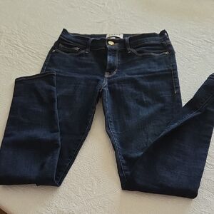 Frame Denim Women's Deep Indigo Skinny Jeans